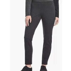 Eileen Fisher Womens Medium Charcoal Gray Heather Slim Ankle Pull On Pants